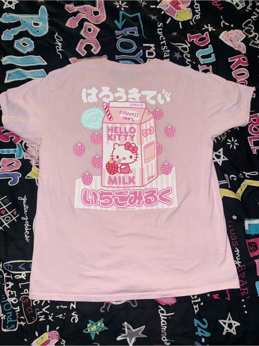 Sanrio Hello Kitty Strawberry Milk Cotton T-Shirt